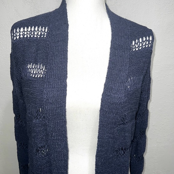Old Navy Blue Open Front Cardigan - Picture 2 of 8